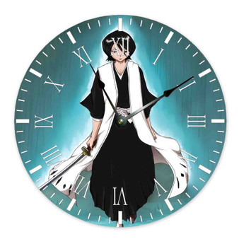 Rukia Kuchiki Bleach Custom Wall Clock Round Non-ticking Wooden