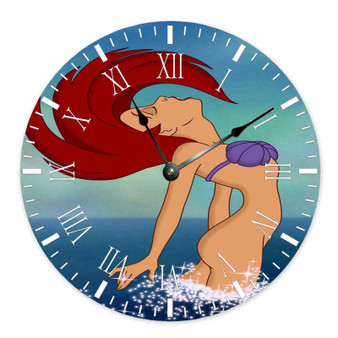 Sexy Ariel The Little Mermaid Disney Custom Wall Clock Round Non-ticking Wooden