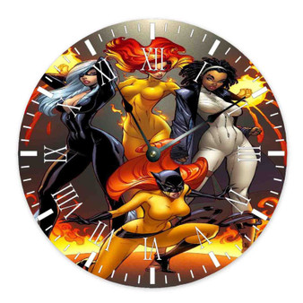 Sexy Marvel Villains Custom Wall Clock Round Non-ticking Wooden