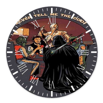 Star Wars Never Tell Me The Odds Custom Wall Clock Round Non-ticking Wooden