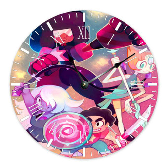 Steven Universe Art Custom Wall Clock Round Non-ticking Wooden