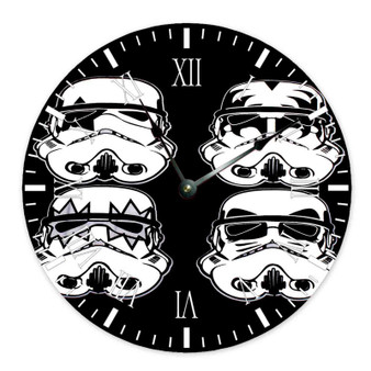 Stormtroopers Kiss Band Custom Wall Clock Round Non-ticking Wooden