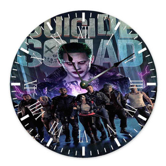 Suicide Squad Art Custom Wall Clock Round Non-ticking Wooden