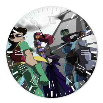 Teen Titans Go Custom Wall Clock Round Non-ticking Wooden