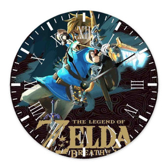 The Legend of Zelda Breath of the Wild Product Custom Wall Clock Round Non-ticking Wooden