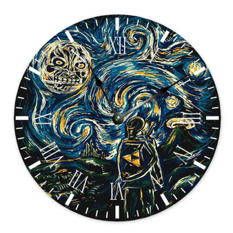 The Legend of Zelda Starry Night Custom Wall Clock Round Non-ticking Wooden