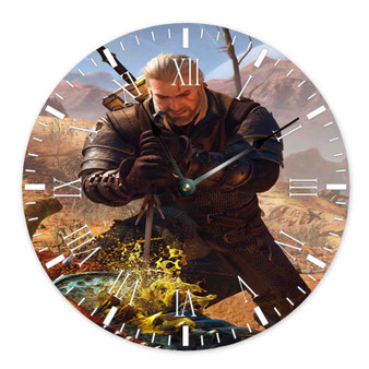 The Witcher 3 Wild Hunt Custom Wall Clock Round Non-ticking Wooden