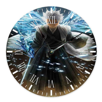 T shir Hitsugaya Bleach Custom Wall Clock Round Non-ticking Wooden