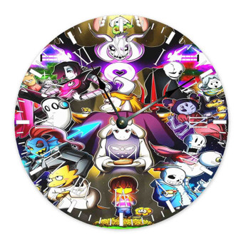 Undertale All Characters Custom Wall Clock Round Non-ticking Wooden