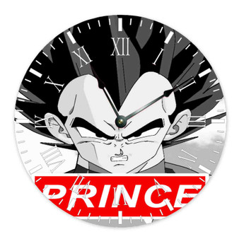 Vegeta Prince Super Saiyan Custom Wall Clock Round Non-ticking Wooden