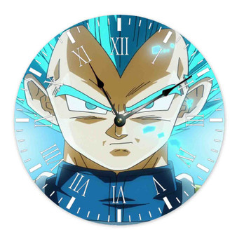 Vegeta Super Saiyan Blu Dragon Ball Super Custom Wall Clock Round Non-ticking Wooden