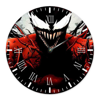 Venom Spiderman Custom Wall Clock Round Non-ticking Wooden