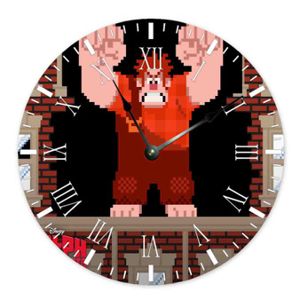 Wreck It Ralph Spaccatutto Custom Wall Clock Round Non-ticking Wooden