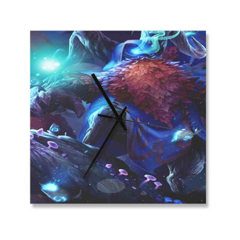 Bard League of Legends Custom Wall Clock Square Wooden Silent Scaleless Black Pointers