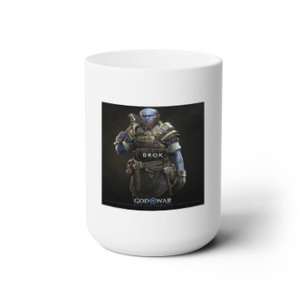 Brok God Of War Ragnarok White Ceramic Mug 15oz With BPA Free