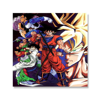 Dragon Ball Z Fighter Custom Wall Clock Square Wooden Silent Scaleless Black Pointers
