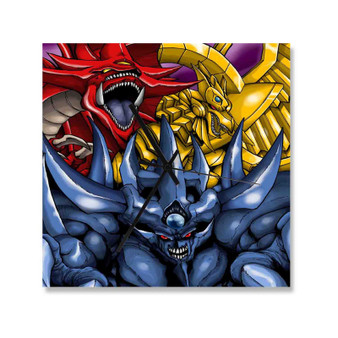 Dragon Ra Yu Gi Oh Custom Wall Clock Square Wooden Silent Scaleless Black Pointers