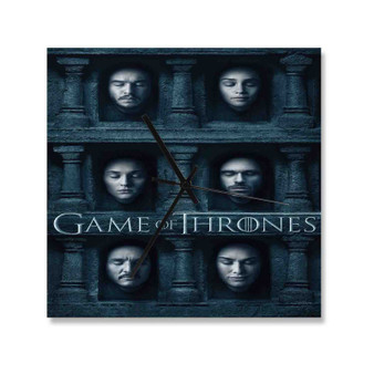 Game Of Thrones New Season Custom Wall Clock Square Wooden Silent Scaleless Black Pointers