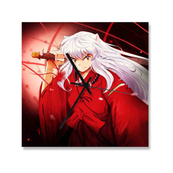 Inuyasha Arts Custom Wall Clock Square Wooden Silent Scaleless Black Pointers