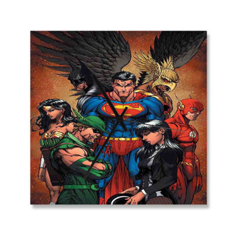Justice League Identity Crisis Custom Wall Clock Square Wooden Silent Scaleless Black Pointers