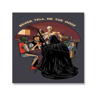 Star Wars Never Tell Me The Odds Custom Wall Clock Square Wooden Silent Scaleless Black Pointers