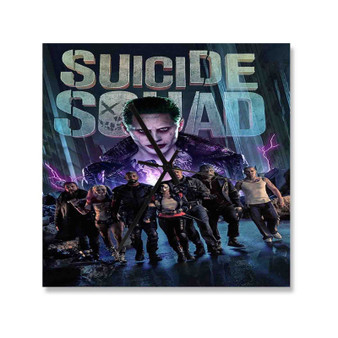 Suicide Squad Art Custom Wall Clock Square Wooden Silent Scaleless Black Pointers