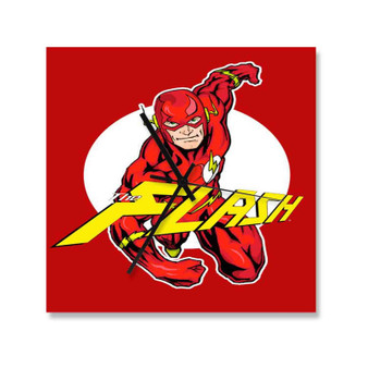 The Flash Comic Custom Wall Clock Square Wooden Silent Scaleless Black Pointers