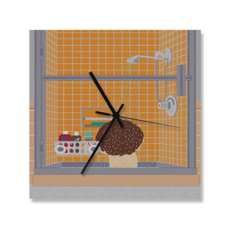 The South Park Lice Capedes Custom Wall Clock Square Wooden Silent Scaleless Black Pointers