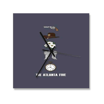 The Walking Dead Rick Grimes Carl Grimes Carol Peletier Daryl Di Custom Wall Clock Square Wooden Silent Scaleless Black Pointers