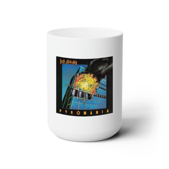 Def Leppard Pyromania 1983 White Ceramic Mug 15oz With BPA Free