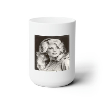 Dolly Parton Vintage White Ceramic Mug 15oz With BPA Free