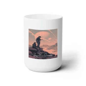 Dune Movie Art White Ceramic Mug 15oz With BPA Free