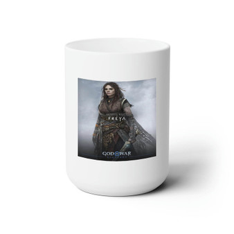 Freya God Of War Ragnarok White Ceramic Mug 15oz With BPA Free