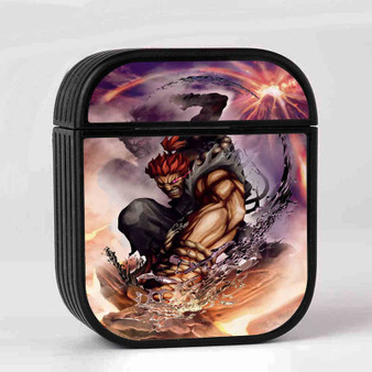 Akuma Street Fighter Custom AirPods Case Cover Sublimation Hard Durable Plastic Glossy