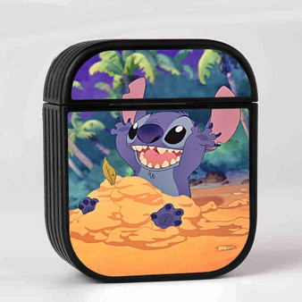 Disney Stitch Art Custom AirPods Case Cover Sublimation Hard Durable Plastic Glossy