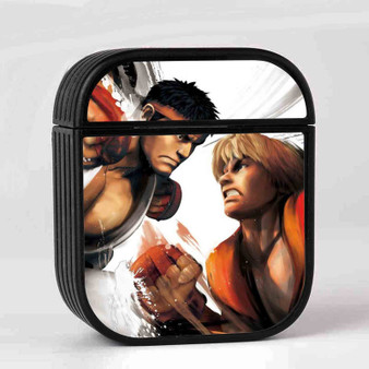 Ken and Ryu Street Fighter Custom AirPods Case Cover Sublimation Hard Durable Plastic Glossy