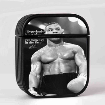 Mike Tyson Quotes Custom AirPods Case Cover Sublimation Hard Durable Plastic Glossy