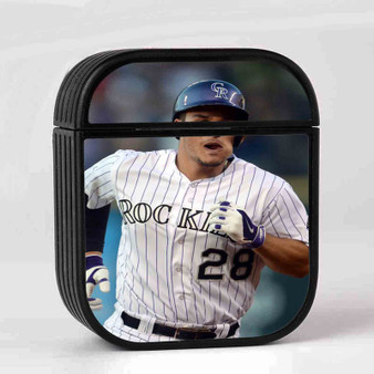 Nolan Arenado Colorado Rockies BAseball Player Custom AirPods Case Cover Sublimation Hard Durable Plastic Glossy