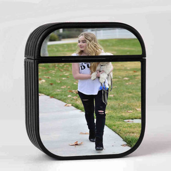 Sabrina Carpenter Walking Her Dog Custom AirPods Case Cover Sublimation Hard Durable Plastic Glossy