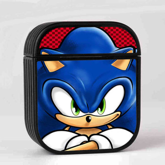 Sonic The Hedgehog Face New Custom AirPods Case Cover Sublimation Hard Durable Plastic Glossy