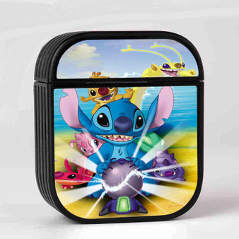 Stitch from Lilo and Stitch Custom AirPods Case Cover Sublimation Hard Durable Plastic Glossy