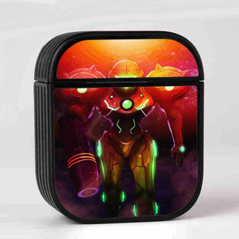 Super Metroid Samus Aran Custom AirPods Case Cover Sublimation Hard Durable Plastic Glossy