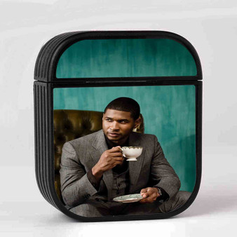 Usher With Coffee Custom AirPods Case Cover Sublimation Hard Durable Plastic Glossy