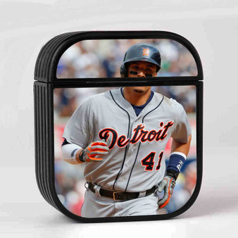 Victor Martinez Detroit Tigers Baseball Player Custom AirPods Case Cover Sublimation Hard Durable Plastic Glossy