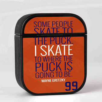 Wayne Gretzky 99 Edmonton Oilers Quotes Custom AirPods Case Cover Sublimation Hard Durable Plastic Glossy
