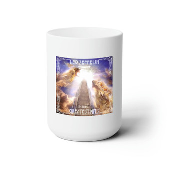 Led Zeppelin Greatest Hits White Ceramic Mug 15oz With BPA Free