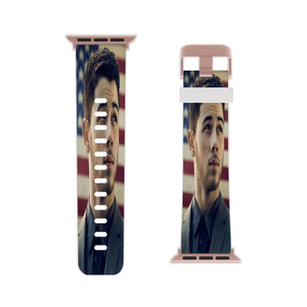 Nick Jonas Flag Custom Apple Watch Band Professional Grade Thermo Elastomer Replacement Straps