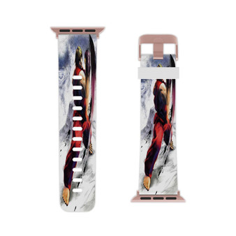 Street Fighter IV Ken Masters Custom Apple Watch Band Professional Grade Thermo Elastomer Replacement Straps