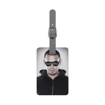 Afrojack With Glasses Custom Polyester Saffiano Rectangle White Luggage Tag Card Insert