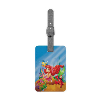 Ariel The Little Mermaid Disney New Custom Polyester Saffiano Rectangle White Luggage Tag Card Insert